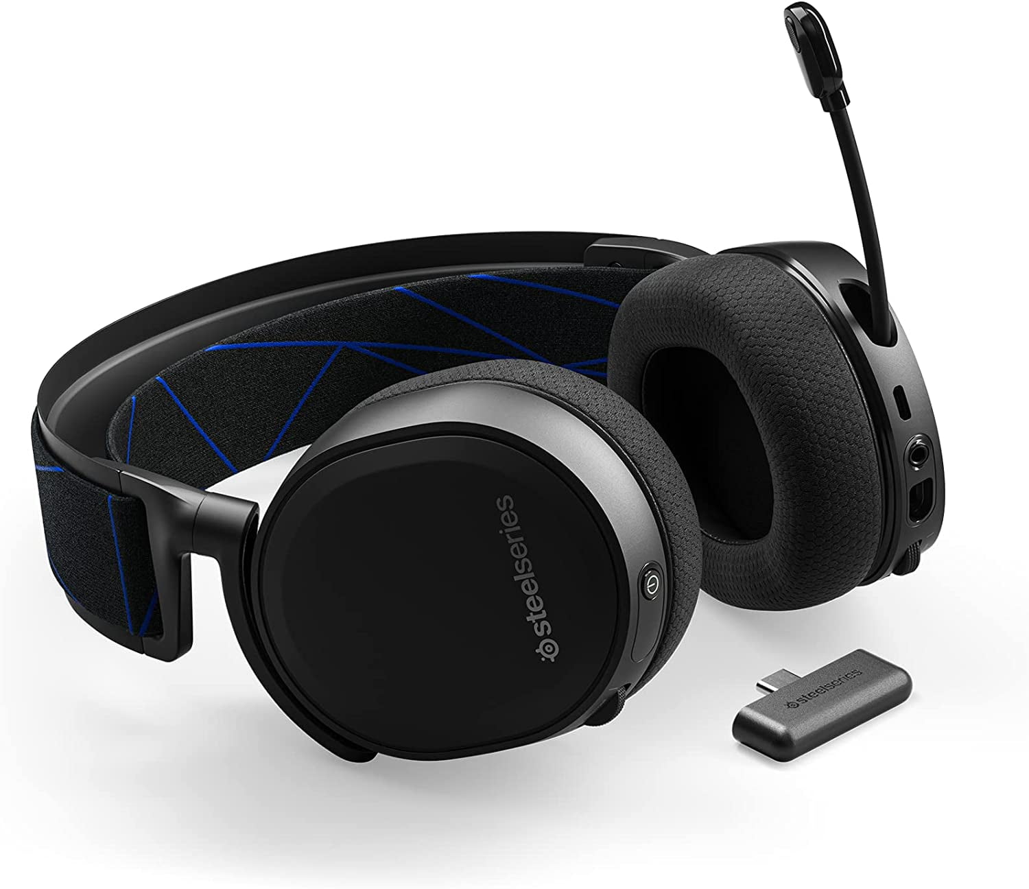 SteelSeries Arctis 7P Headset full size 2.4 GHz wireless USB C black for Google Stadia Nintendo Switch Sony PlayStation 4 Sony
