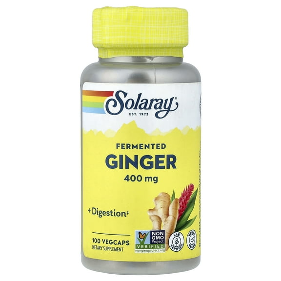 Solaray Fermented Ginger Root 400mg | 100 VegCaps