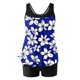 thumbnail image 1 of Traje de baño de dos piezas para mujer, trajes de baño para mujer, traje de baño de dos piezas con espalda de tirantes y estampado conservador para mujer, vestido de baño para mujer, 1 of 4