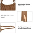 thumbnail image 4 of Women's Bikini Cover Ups Strappy Split Maxi Dress Chiffon Beach Dress for Summer Holidays, 4 of 7