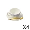 thumbnail image 1 of 4x1/6 Taza De Café Plato Cuchara Multiusos Para Casa De Muñecas Escena De Vida Prop Amarillo, 1 of 4