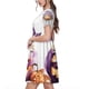 thumbnail image 2 of Disketp Halloween Gnome With Pumpkins para Vestido de Manga Corta para Mujeres, Vestidos de Verano para Mujeres, Casual y Holgado para la Playa, 2 of 6
