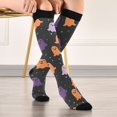thumbnail image 5 of FORMRS Womens Knee High Socks Casual Long Thick Travel Daily Wear, 1 Pair, Halloween Orange Ghosts, 5 of 6