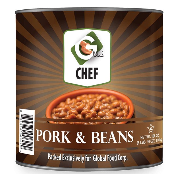 Global Chef Pork and Beans In Sauce 7 Pounds JUMBO Size Walmart