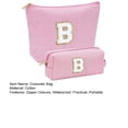 thumbnail image 5 of ievspot 2 Pcs Cosmetic Storage Bags Initial Letter Cosmetic Makeup Pouch Zipper Closure Makeup Organizer Bags, 5 of 5