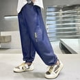 thumbnail image 1 of Pantalones de primavera y verano para niños, jeans para niños de colores claros, pantalones casuales de calle fritos para niños de tamaño pequeño y mediano, de moda, 1 of 1