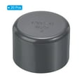 thumbnail image 3 of Uxcell 1/2" Pipe End Cap Fitting, 20 Pack Furniture Grade Plug Coupling Grey, 25mm, 3 of 6