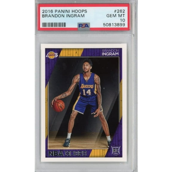 Graded 2016-17 Panini Hoops Brandon Ingram #262 Rookie RC Basketball Card PSA 10 Gem Mint