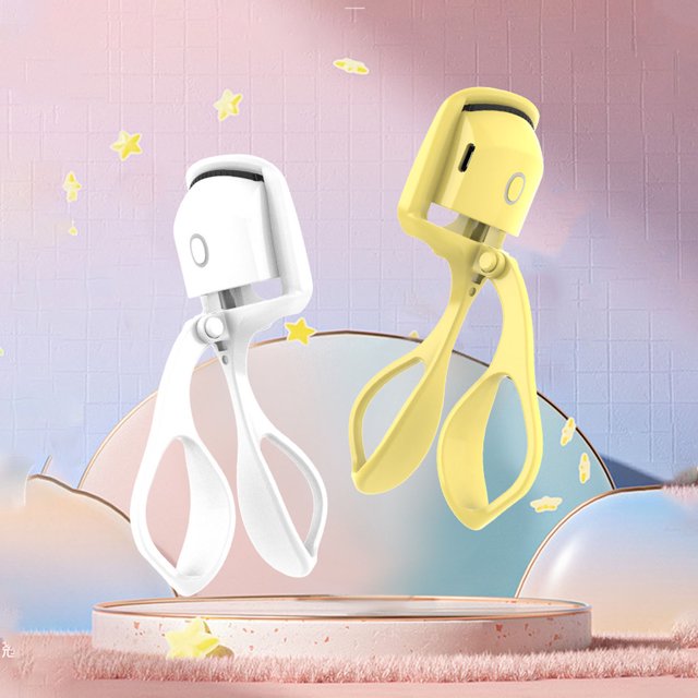 Heated Eyelash Curler, 2 Temperature Modes Quick Pre Heat Intelligent Eyelash Curler For Long Lasting Curling, USB Rechargeable Handheld Electric Eyelash Curler For Women And Girls