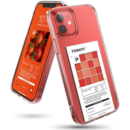 Ringke Fusion Design Case Compatible with iPhone 12 / 12 Pro Designed PC Back TPU Bumper Drop Protection Phone Cover - Tomato