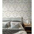 thumbnail image 2 of NextWall Ivory & Grey Honeysuckle Trail Peel and Stick Wallpaper, 2 of 8