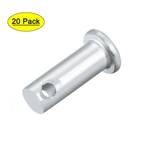 

Single Hole Clevis Pins -8mm x 20mm Flat Head Zinc-Plating Solid Steel Link Hinge Pin 20Pcs