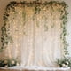 thumbnail image 1 of Cortina de telón de fondo de tul blanco de 10 x 8 pies con luces, sin arrugas, telón de fondo de boda transparente para fiestas de cumpleaños, baby shower, despedidas de soltera, sesiones, 1 of 4