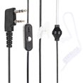thumbnail image 3 of 2-pin earphone headset ear hook K headphones for 2-way radio walkie talkie (black), 3 of 5