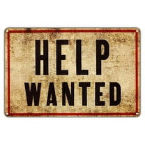 Help Wanted Employment Job Offer Vintage Retro Metal Wall Decor Art Shop Man Cave Bar Aluminum 18"x24" Sign