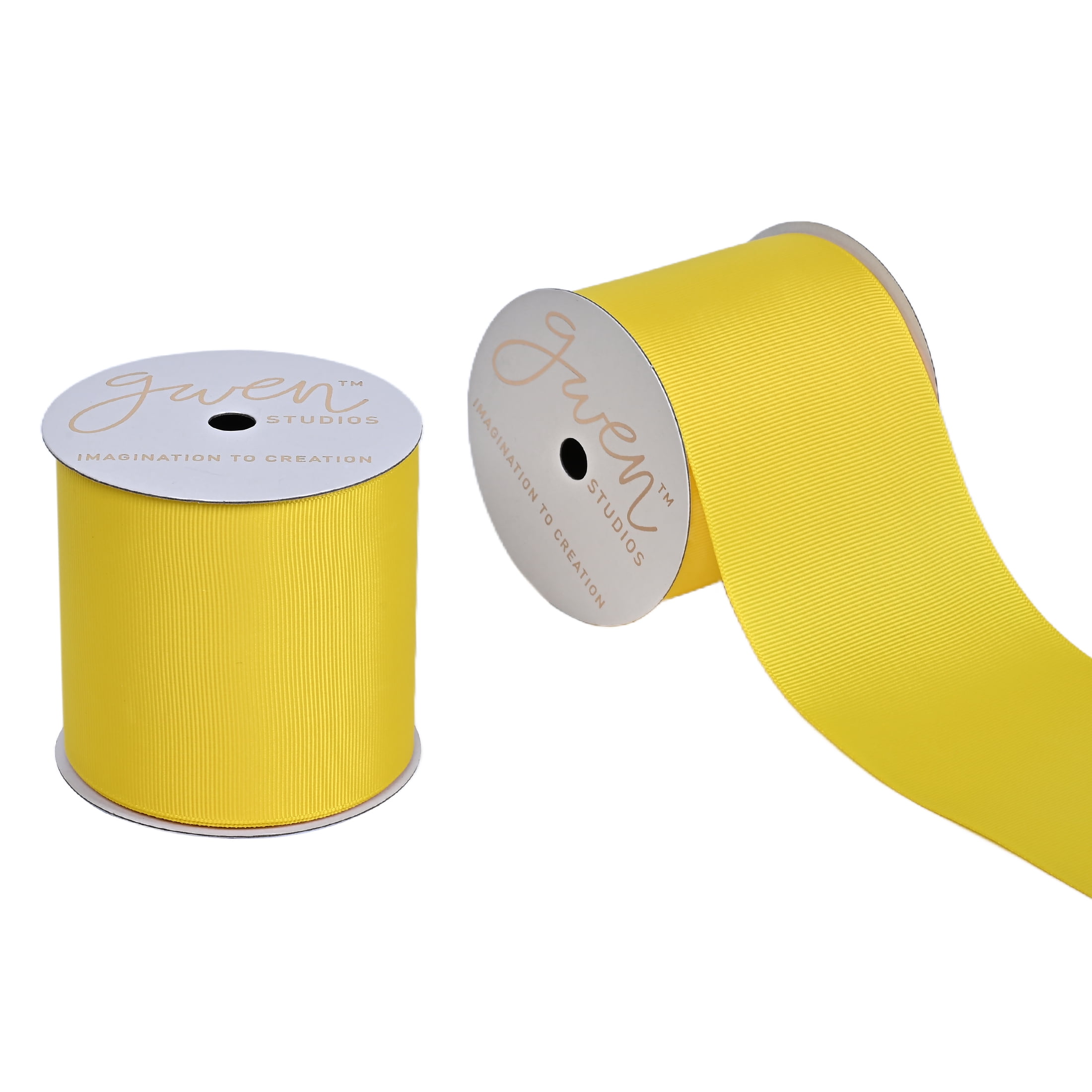 Gwen Studios 3" Yellow Maize Grosgrain Ribbon, 3 yards