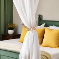 thumbnail image 6 of Monebena 2pcs Sunflower Curtain Tiebacks, Cute Flower Curtain Buckles Curtain Holdbacks for Draperies Elegant Boho Curtain Tie Backs for Home Outdoor Bedroom Office Decorative Curtain(Khaki), 6 of 15