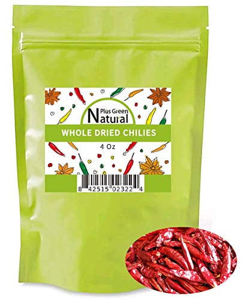 Dried Sichuan Chili Peppers Whole 4 Ounces, Mild, Used in Mexican
