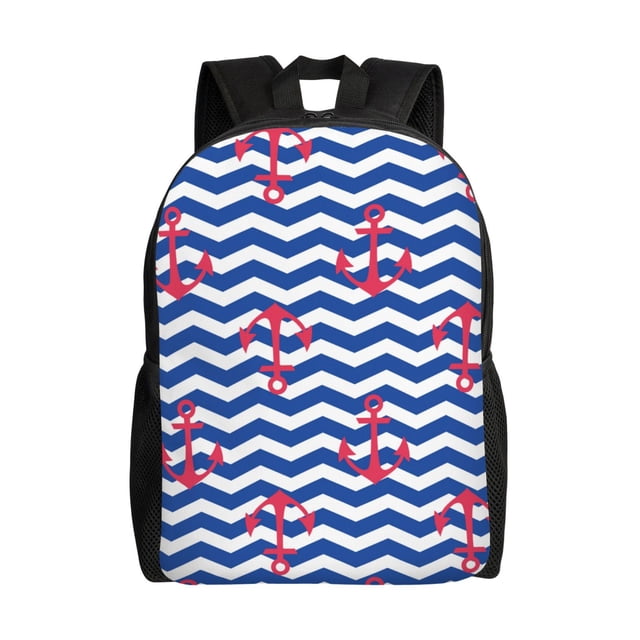 Balery Nautical Anchors Mochila - Mochila Estilosa y Duradera para Laptop de 15 Pulgadas con Tela Oxford Impermeable