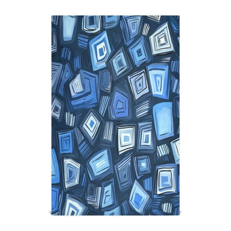 

Modern Square Pattern Decorative Waffle Towel Kitchen Dishcloth 28x18in Multi-Use Tea Towel