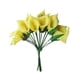 thumbnail image 1 of EeaseMX 12 mini lirios artificiales de cala para novia, boda, decoración de fiesta, ramo de flores de PE de tacto real (amarillo), 1 of 8