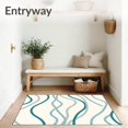 thumbnail image 3 of ODIKA 6x9 Machine Washable Non-Slip Area Rug, Modern Abstract Wave Motif with Water Ripple Accents Ultra Soft Rug, None, 573798, 3 of 7