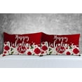 thumbnail image 5 of Valentines Day Pillow Covers Set of 2, Beautiful Rose and Heart Pillow Cases for Couch Sofa Living Room Outdoor Hello Valentines Day Home Decorations, 5 of 6