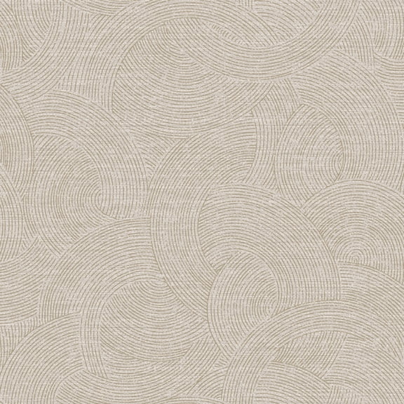 Chesapeake Harrison Pewter Swirling Geometric Wallpaper