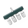 thumbnail image 1 of "Premium 4-Way Brass Air Hose Coupler - 1/4" NPT Thread Quick Connect for Multiple Tools", 1 of 6