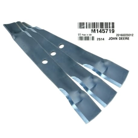 John Deere Mower Blade M145719 Set of 3 Blades for sale online 