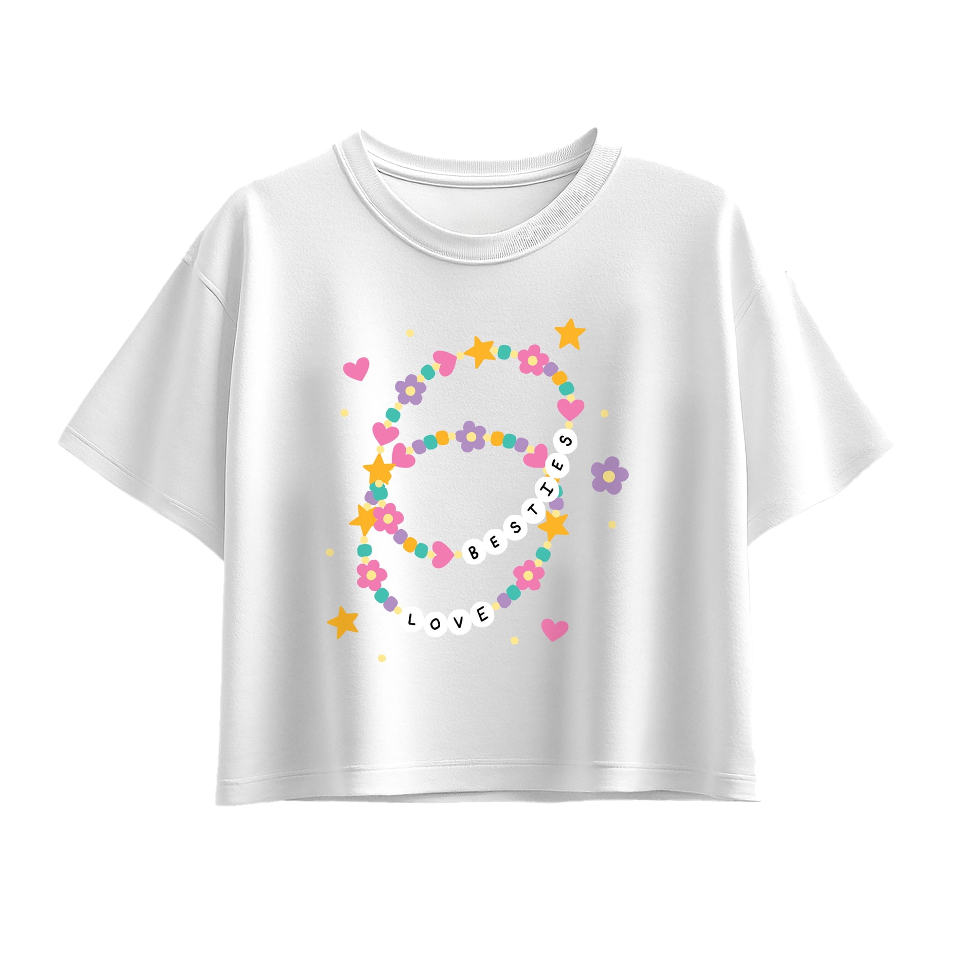 Instant Message - Friendship Bracelet Short Sleeve Boxy Graphic T-Shirt