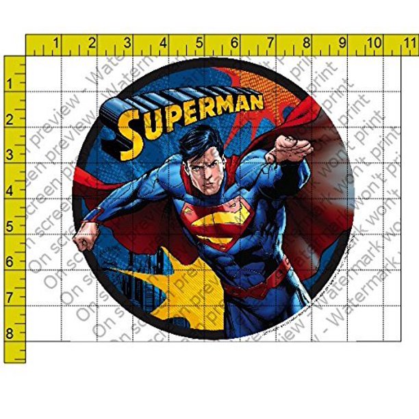 superman edible icing image cake topper 1 4 sheet easy to use just peel backing and lay on top of cake on your icing by whimsical practicality walmart com