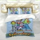 thumbnail image 5 of Ciberperseguimiento Conjunto de sábanas temático, trío de piezas, cómodo y amigable con la piel, diseño único, regalo de decoración para el hogar para familiares, amigos y fans, 90 cm * 190 cm, 5 of 6