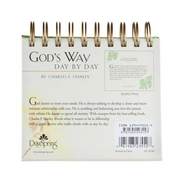God's Way Day By Day – Inspirational Devotional By Charles F. Stanley (Paperback, Good Condition)