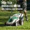 thumbnail image 2 of Litheli 2*20V 17" Cordless Lawn Mower with Brushless Motor + 2*4.0Ah Battery & Charger, 2 of 9