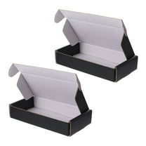 ROMANSENTIAL 15Pcs Black Storage Boxes for Mailing and Shipping 16X8X3in