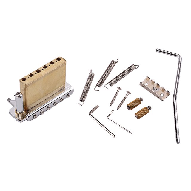 Naiovety Sistema de trémolo Juego de puentes Sillines de acero inoxidable Brazo de trémolo Ligero Accesorios para instrumentos musicales