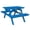 Blue, variant on Keystone Amish Co. Poly Composite Table with attached Benches, 4-Foot, Bright Red
