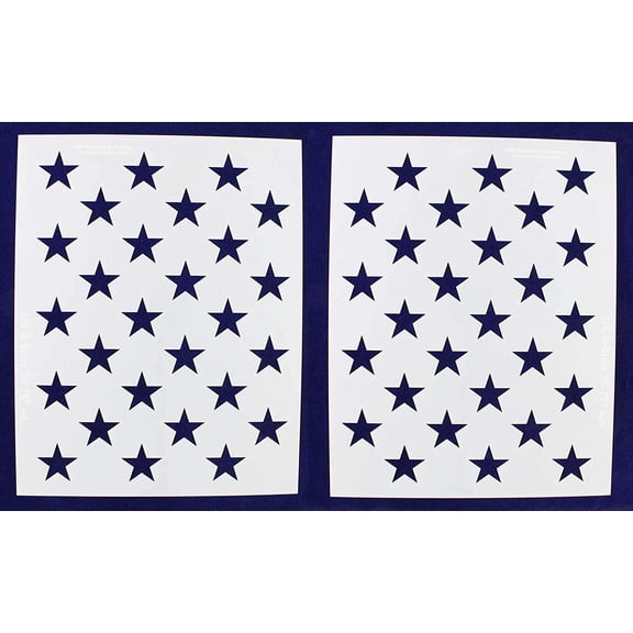 50 Star Field Stencils- 2 Pc Set 14 Mil-G-Spec -25.75"L - Painting /Crafts/ Templates