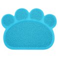 thumbnail image 1 of Cat Litter Mat, 15.4X11.6In Waterproof Cat Litter Box Mat  For Small Pets For Cats For Dogs Sky Blue Paw Shape, 1 of 8
