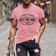 thumbnail image 6 of Afuyipoi Men's Graphic Tees,Short Sleeve Round Neck Summer Casual Tees Pink L, 6 of 6