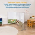 thumbnail image 3 of ECR4Kids Mobile Dry-Erase and Flannel Split Room Divider, 3-Panel, School Supplies, Earthtone, 3 of 9