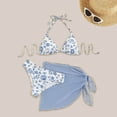 thumbnail image 2 of Zmoon Split Bikini Three-Piece Set Lazada Floral Lace-Up Bikini Swimsuit Women, 2 of 7