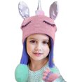 thumbnail image 4 of Girls and Boys Hat & Gloves Set / Cold-Weather Beanie & Gloves for Ages 4-7, 4 of 5