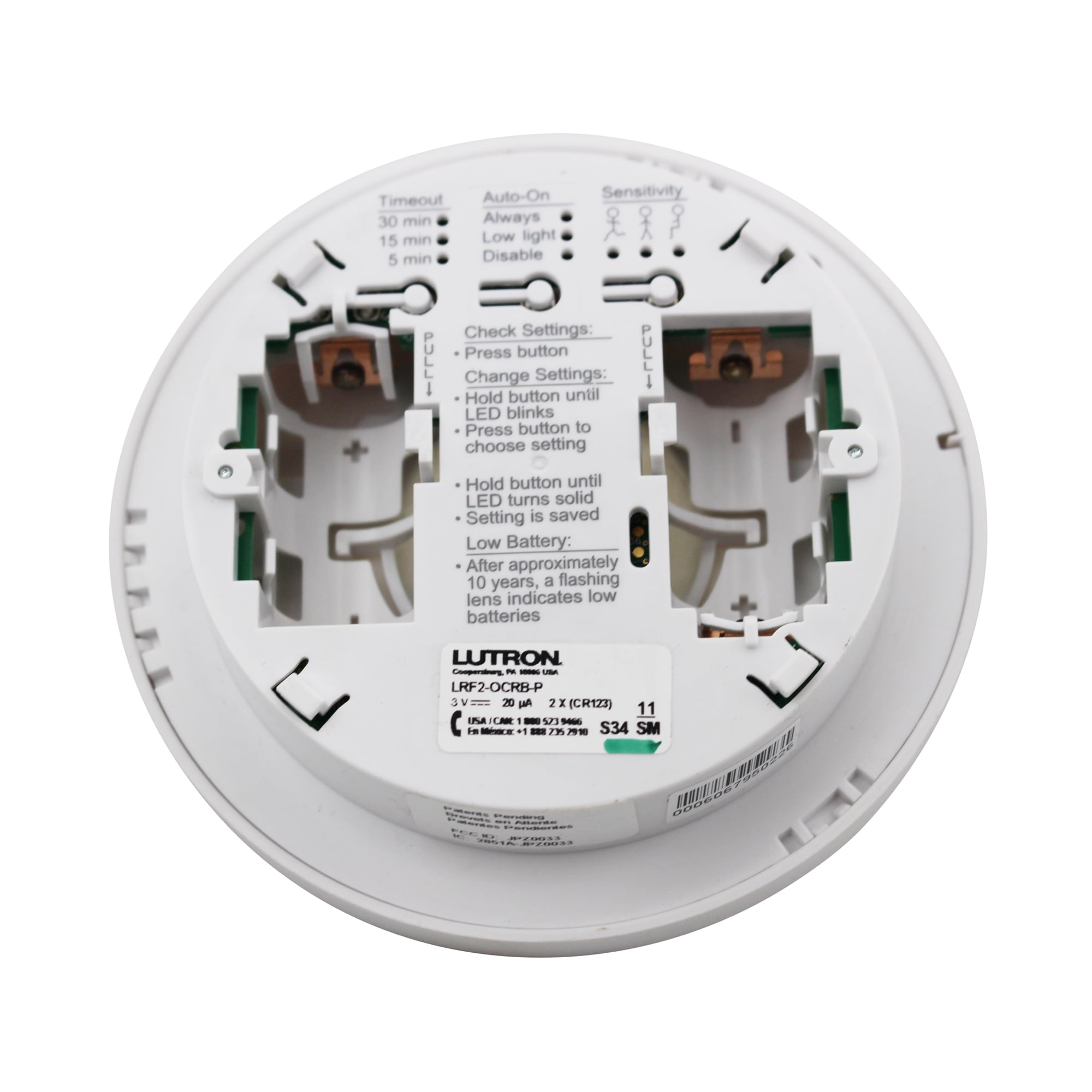 Lutron Wireless Occupancy Ceiling Sensor LRF2OCR2BPWH, 40 OFF