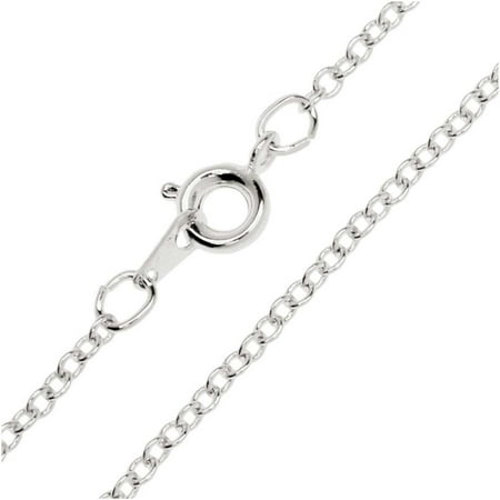 - Finished Cable Chain Necklace, Fine 2x1.8mm Links with Spring Ring Clasp, 24 Inches, Silver Plated