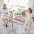 thumbnail image 3 of 2'6''x10' Runner, Washable Rug, Low-Pile, Non-Slip, Non-Shedding, Foldable, Kid & Pet Friendly - Area Rugs for living room, bedroom, kitchen, dining room rug (Gray/Gold, 2'6''x10'), 3 of 5