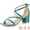 Green, variant on Unique Bargains Women's Open Toe Sandal Glitter Crisscross Strap Chunky Heel Sandals