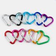 thumbnail image 4 of Pack of 10 Heart Shaped Metal Carabiner Keychain Accessory Portable for Outdoor Climbing and Camping Keyring Hook, 4 of 9