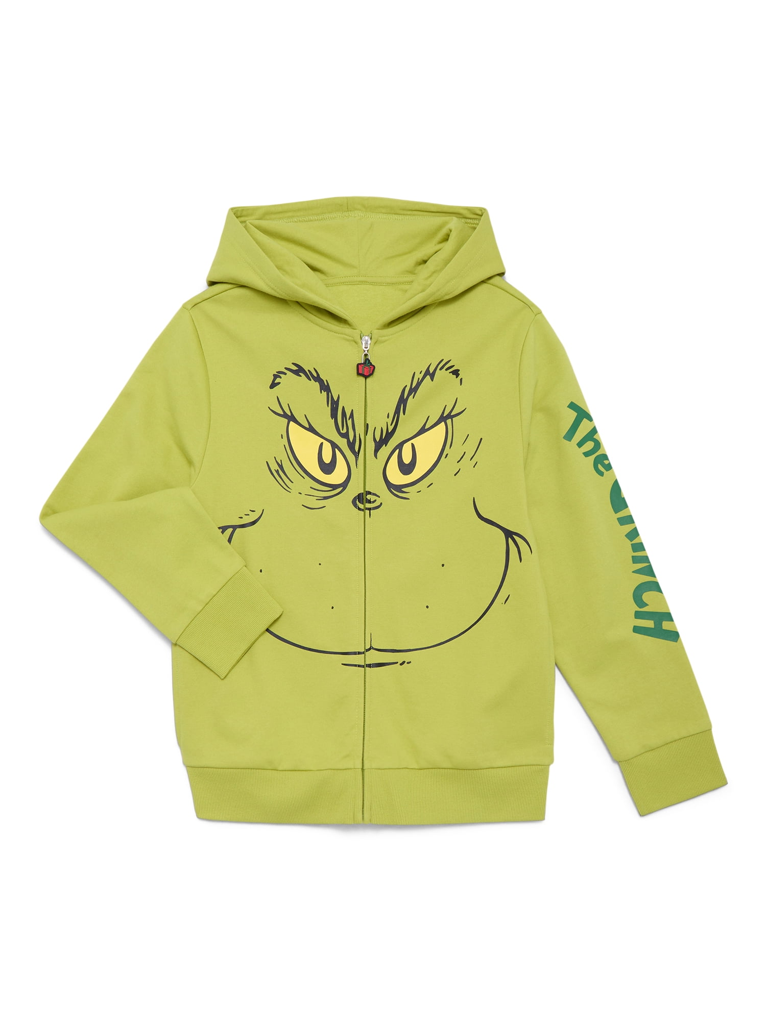Dr Seuss Grinch Boys Cosplay Graphic Zip Hoodie, Sizes XS-XXL